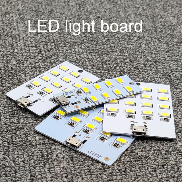 8/12/16/20 LED Lighting Board Lamp Beads USB Mobile Light Stand Light  Emergency Light